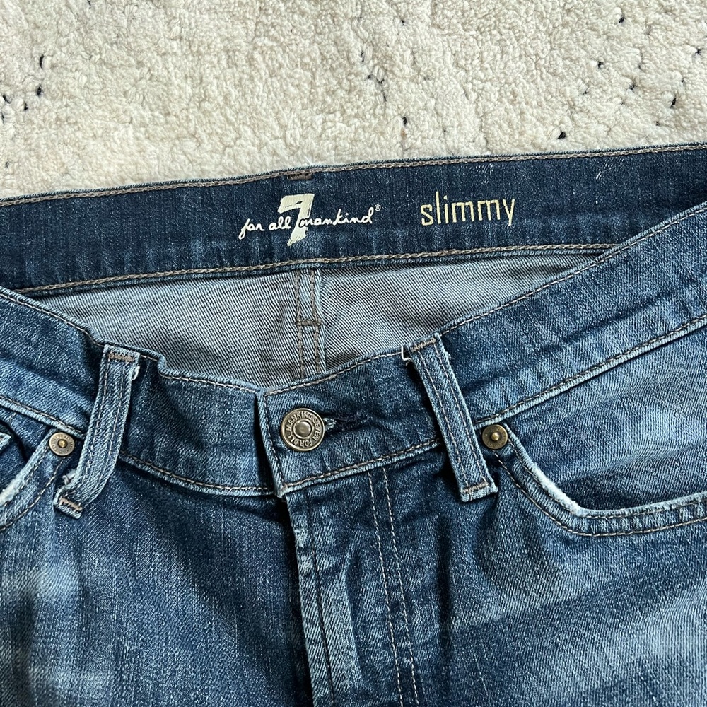 Very good 7 for mankind jeans, 33 waist and tailored to 30 inseam